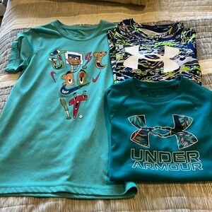 Under Armour, Nike bundle.  Dri fit tees.  Good condition.  Size small
